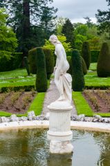 One of the garden fountains