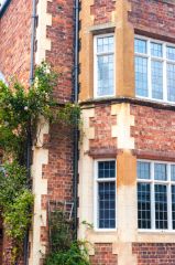 Detail of the hall window and brickwork