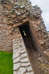 Duffus Castle, Collapsed section of tower