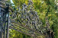The wrought iron cathedral gates