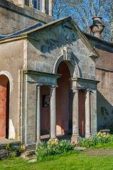 The neo-classical portico
