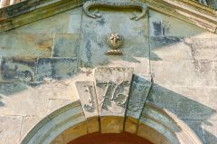 The date stone over the entrance