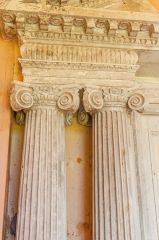 Carving detail on the doorway