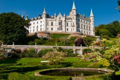 A garden pool looking to the castle