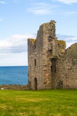 Inside the curtain wall