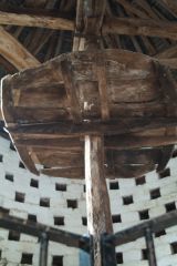 Inside the medieval dovecote