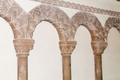 Earls Barton Saxon Church, Norman arcading in the chancel