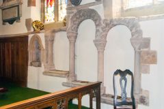 Earls Barton Saxon Church, Medieval sedilia in the chancel