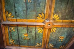 Painted ceiling in Queen Mary's Room