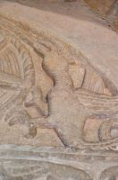 Griffin carving