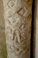 Egleton, St Edmund's Church, South doorway, Norman column