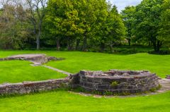 Foundation walls of the castle