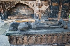 Medieval tomb in the south choir aisle