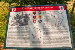 A closer look at the interpretive panel erected by the Simon de Montfort Society