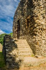 Stairs to the gatehouse entrance