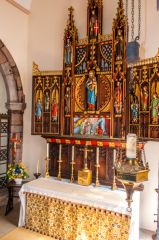 Exeter, St Olave's Church, The high altar and triptych