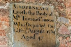 Exeter, St Pancras Church, Thomas Cornish memorial, 1759
