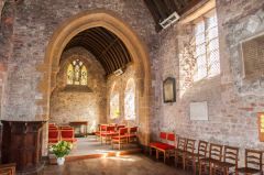 Exeter, St Pancras Church, The nave and restored chancel arch