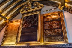 Tucker's Hall, Dedication boards in the Upper Chamber