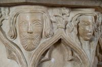 Font carved heads