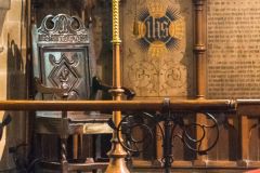 Mompesson's chair in the sanctuary