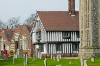 Eye, Suffolk Church, Guildhall from the churchyard