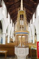 Eye, Suffolk Church, Comper font cover