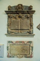 17th century wall monuments in the nave