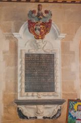 Farway, St Michael & All Angels Church, Sir Peter Prideaux memorial, 1705
