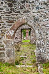 Medieval pointed arch into the church