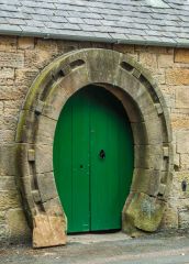 The distinctive doorway of Horseshoe Forge