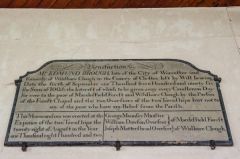 A painted benefaction board