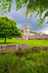 Abbey ruins from the precinct wall