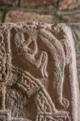 A Pictish beast and man carving