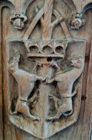 Fressingfield, St Peter & St Paul's Church, Carved bench end - horses