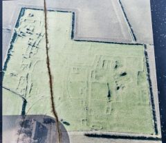 English Heritage aerial photo showing building foundations