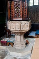 Gawsworth, St James Church, Late medieval font