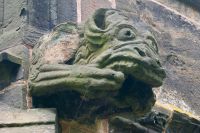 Gawsworth, St James Church, Gargoyle on south porch