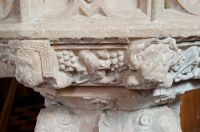 Gisleham, Holy Trinity Church, Font bowl carvings