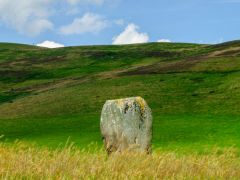 Approaching the Glebe Stone
