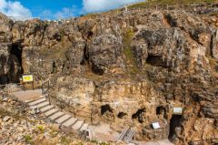 The mine face from above