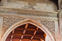 Tudor tracery over the south door