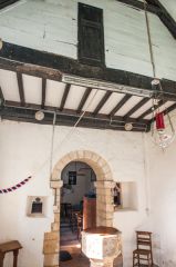 The timber-framed chancel