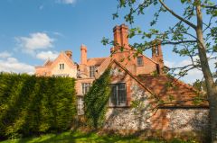 The rear of the manor house