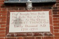 Robert Thinge inscription on tower