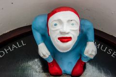 Painted figure over the door