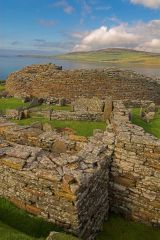 Looking across the broch walls
