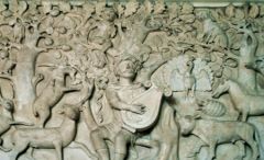 A beautifuly carved overmantle