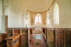 The chancel and medieval screen base