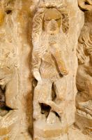 Halesworth, St Mary's Church, Woodwose on font